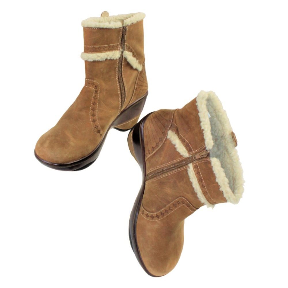 Jambu Valencia Tribal Embossed Suede Sport Wedge Boots Size 11 - Picture 4 of 10
